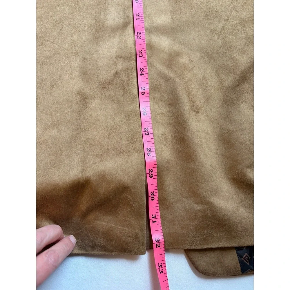 Lauren Ralph Lauren 46L Faux‎ Suede Blazer Tan Camel Sport Coat 2 Button Classic